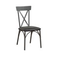 thumbnail image 2 of ACME Itzel Side Chair in Black PU & Sandy Gray, 2 of 2