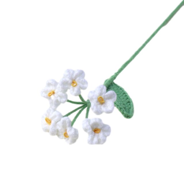 Birdeem Handmades Bouquet-Small Fresh Simulation Flower Office Garden Decoration Knit Flowers