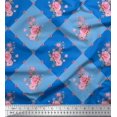 thumbnail image 1 of Soimoi Poly Georgette Fabric Leaves, & Rose Floral Print Fabric by the Yard 42 Inch Wide, 1 of 3