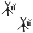 thumbnail image 4 of Ruiboury Durable Shooting Rest Tripod With 360掳 Rotation And Anti-corrosion Aluminum V Yoke V Yoke Stick Black 2Set, 4 of 6