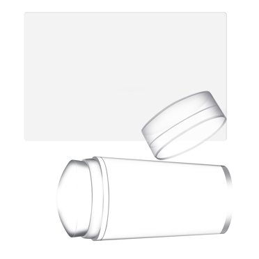 Bangcool Nail Art Stamper Silicone Clear Portable Nail Stamping Tool with Nail Scraper