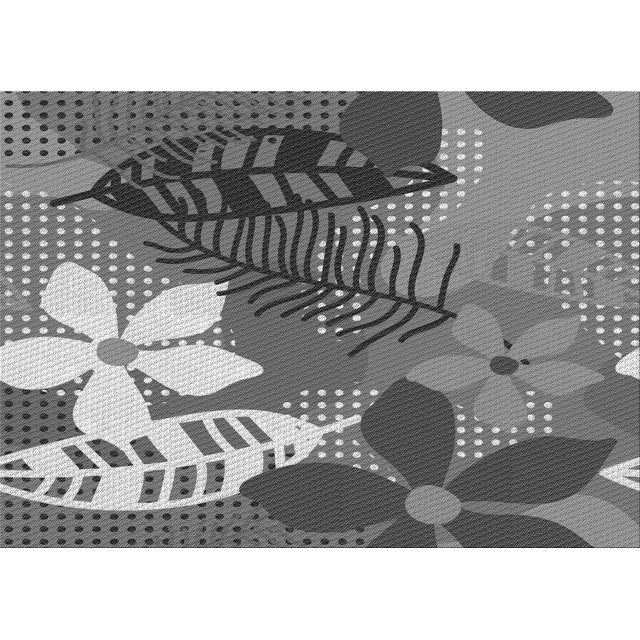 Ahgly Tapis Rectangulaire Lavable en Machine Intérieur Transitionnel Gris Foncé, 2 Pieds x 5 Pieds