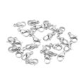 thumbnail image 1 of Lobster Clips, Stainless Steel Wide Uses Lobster Claw Clasps Easy To Open Close  For Necklaces For Bracelets Steel Color, 1 of 8