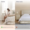 thumbnail image 3 of Aykah Aura Upholstered Queen Size Bed Frame with Storage and Wingback Headboard, No Box Spring Required, 3 of 11