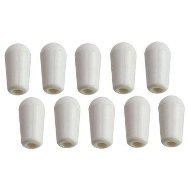 TISHITA 10PCS White Plastic Electric Guitar 3 Way Toggle Switch Knob Tip Caps for ST
