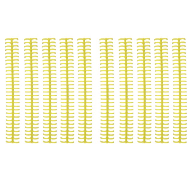 Binding Coils, Aging Resistant 30 Holes Binding Spines 1/2in 10Pcs Plastic Strip For Student For Office Yellow