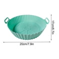 thumbnail image 2 of Mint Green Reusable Fryer Liner In Mint Green Silicone For Air Fryer #43u31, 2 of 4