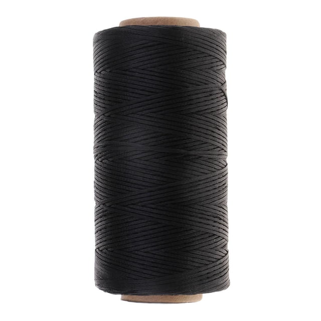 GUOOL 0.8mm Flat ed Sewing Thread Craft Shoes Repair Hand Stitching Cord Black