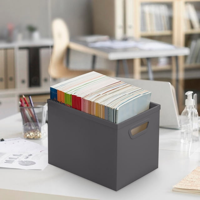 Under Table Storage Box for Books and Supplies | Desk Organizer with Lid | Portable Plastic Storage Container for Study Room, Dorm, or Home Office | Organize Textbooks, Notebooks, and School Supplies