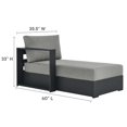 thumbnail image 4 of Modway Tahoe 4-Piece Sectional Sofa Set in Gray Gray, 4 of 9