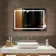 thumbnail image 2 of Topcobe 36 x 24 Inch LED Bathroom Mirror with Anti Fog, Wall Mounted Dimmable Lighted Makeup Mirrors, Horizontal / Vertical, 2 of 7