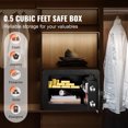 thumbnail image 2 of KFFKFF Safety Box, 0.5 Cubic Feet Residential Security Box, Steel Protection Box with Digital Lock and 2 Keys, Wall-Installed Storage Box, Dimensions 13.8 x 9.8 x 9.8 inches, 2 of 9