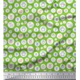 thumbnail image 1 of Soimoi Polyester Crepe Fabric Star & Cute Animals Kids Print Fabric by The Yard 52 Inch Wide, 1 of 3