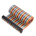 thumbnail image 1 of Unique Bargains IDC Rainbow Wire Flat Ribbon Cable 60P D-type FC/FC Connector 2.54mm Pitch 0.5m Length, 1 of 5
