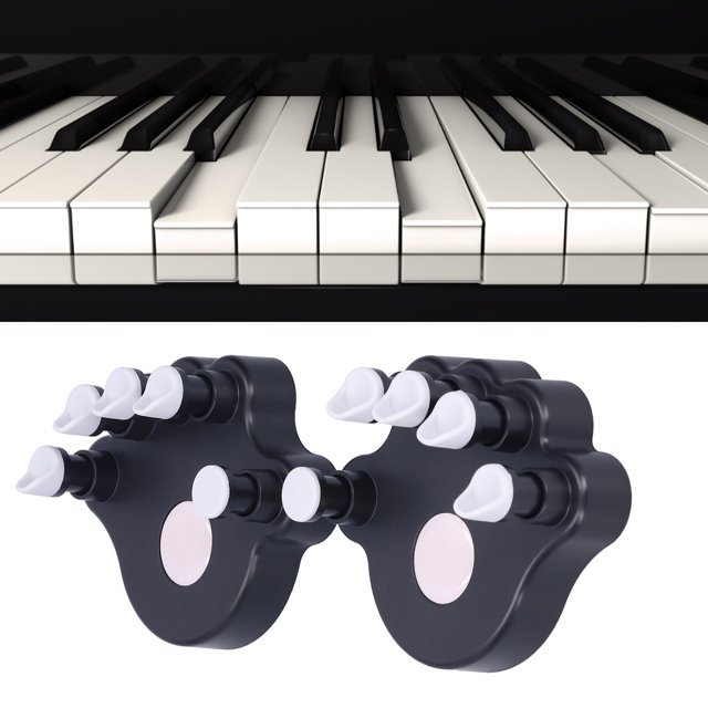2Pcs Baskets de Piano ABS et Silicone Main Poignée Exercice Piano Correcteurs Orthèse Outils pour l'Entraînement de Force