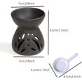 thumbnail image 2 of Beetoo Ceramic Aroma Diffuser, Black, Candle Light Source, Essential Oil Burner for Home Decor, 2 of 7
