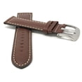 thumbnail image 2 of 20mm Leather Watch Band Strap, Mat Finish, White Stitching, Stainless Steel Buckle, 2 of 7