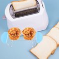 thumbnail image 4 of OULII Grill Toaster Rack Sky Blue Iron Non Slip Base Sandwich Holding 1Pcs, 4 of 8