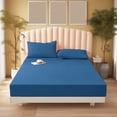 thumbnail image 3 of Fitted Bed Sheets Double Bed Sheet, Non Slip Fixed Bed Cover, Fully Wrapped Mattress Protection, Soft Fiber Bed Cover Suitable for Sleeping Naked, 3 of 6