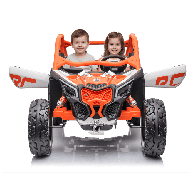 KidsVIP 2x24V Can-Am Maverick RS 2 Seater 4x4 Ride On UTV Buggy with Rubber Wheels, Music & Remote
