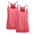 thumbnail image 1 of Lmnyox 2 PCS Women's Camisole Tops Racerback Spaghetti Strap Sleeveless Tank Tops Summer Basic Tank Shirts, 1 of 1