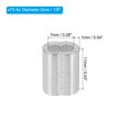 thumbnail image 2 of 1/8" 3mm Aluminum Crimping Loop Sleeve Double Ferrule, Silver 100pcs, 2 of 5