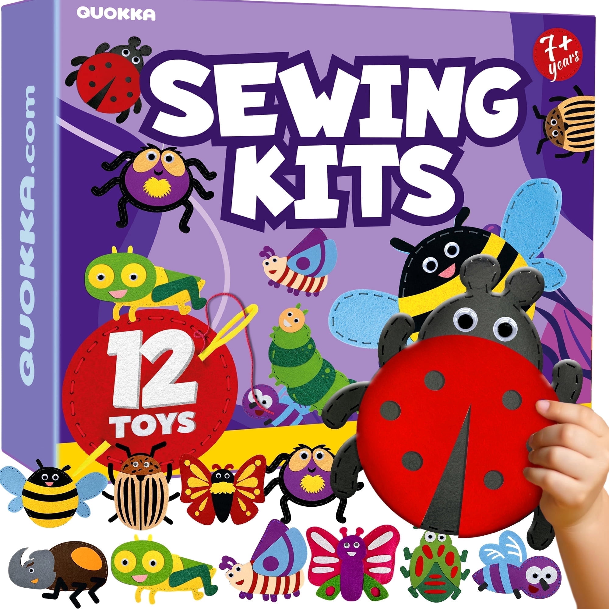 Kit de couture pour enfants, 8 pièces, bricolage, feutre, jouets éducatifs préscolaires, artisanat en feutre avec aiguille de sécurité pour garçons et filles débutants Kit de couture pour enfants, 8 pièces, bricolage, feutre, jouets éducatifs préscolaires, artisanat en feutre avec aiguille de sécurité pour garçons et filles débutants