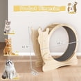 thumbnail image 2 of Homall Roue d'Exercice pour Chat, Grande Roue de Course d'Exercice pour Chat de 48 Pouces avec Mécanisme de Verrouillage/roue Silencieuse/piste Tapis, Tapis Roulant pour Chats d'Intérieur, Bois Naturel, 2 of 7