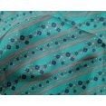 thumbnail image 4 of oneOone Silk Tabby Fabric Stripe|Leaves & Floral Block Print Sewing Fabric BTY 42 Inch Wide, 4 of 4
