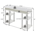 thumbnail image 4 of Convenience Concepts Designs2Go Bureau d'Étudiant Sans Outils, Fini Bois Bleu, 4 of 6