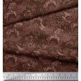 thumbnail image 2 of Soimoi Cotton Cambric Fabric Texture & Greek Key Geometric Printed Fabric 1 Yard 56 Inch Wide, 2 of 3