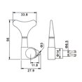 thumbnail image 4 of String Tuning Peg Tuner Sealed String Tuning Peg 2L3R Head Button for Bass Machine Head Tuning Peg Button for Bass Part Silver 2L3R, 4 of 9