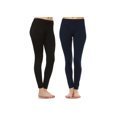 thumbnail image 1 of White Mark Leggings Extensibles Doux pour Femmes, Lot de 2, 1 of 2