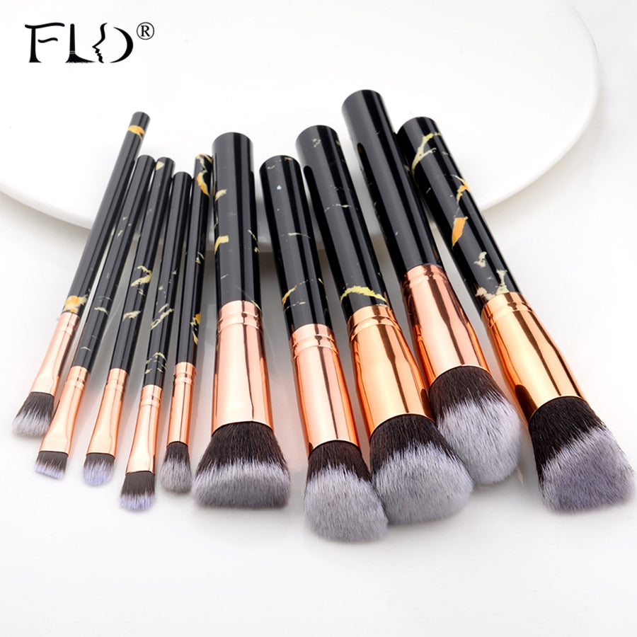 FLD 5/15Pcs Makeup Brushes Tool Set Cosmetic Powder Eye Shadow Foundation Blush Blending Beauty Make Up Brush