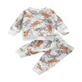 thumbnail image 1 of MesaSe 2Pcs Toddler Baby Spring Autumn Clothes Baby Long Sleeves + Trousers Tiger Pattern Cartoon  Neck, 1 of 7