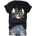 thumbnail image 1 of LUOGENLI T-shirts pour Femme pour Femmes T-Shirt à Lettres Imprimées Col Rond Décontracté Personnalité Mode T-Shirt à Manches Courtes T-shirts Amusants pour Femmes T-shirts Graphiques Saint-Valentin Noir P, 1 of 5
