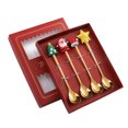 thumbnail image 2 of Amzcrzy Silverware Set 4Pcs Stainless Steel Christmas Spoon Gift Set Dessert Spoon Fork Coffee Spoon Christmas Pendant Spoon Tableware Set Steel Tableware Home and Kitchen Kitchen Appliances, 2 of 7