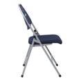 thumbnail image 2 of Ensemble de 4 Chaises Pliantes en Plastique Bleu et Argent, 2 of 9
