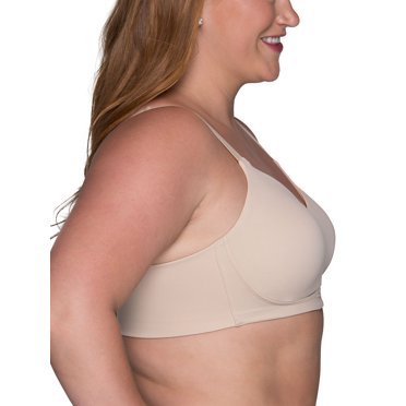 Vanity Fair Soutien-Gorge Sans Fil Confortable pour Femmes Sans Armature, Personnalisez Votre Silhouette et Votre Soutien : Bretelles Convertibles, Enfilage Facile, Lissage du Dos - Neutre