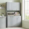 thumbnail image 2 of HOMCOM Modern Buffet with Hutch, Kitchen Cabinet with Storage Cupboard, 2 of 10