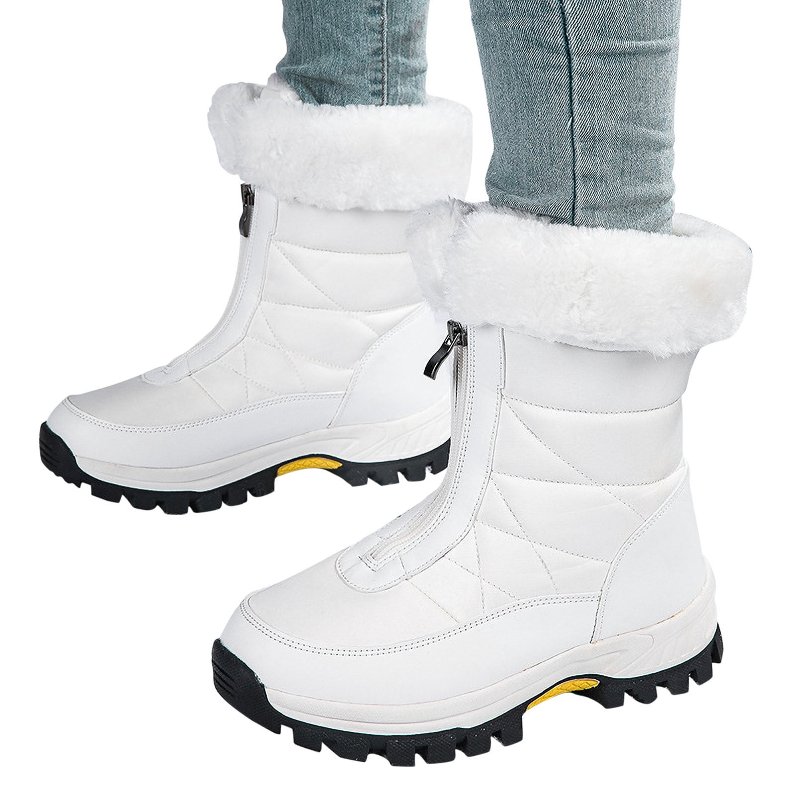 Bottes pour Femmes 2023 Hiver Extérieur Neige Chaussures pour Femmes Peluche Épaisses Isolation Coton Imperméables Tourisme Rural Ski Chaussures Femmes Chaussures en Liquidation