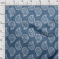 thumbnail image 3 of oneOone Silk Tabby Blue Fabric Block Sewing Craft Projects Fabric Prints By Yard 42 Inch Wide, 3 of 5