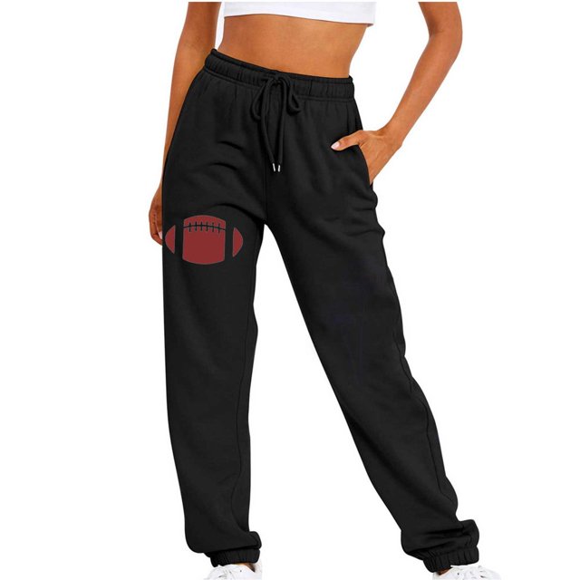 Womens Sweatpants Petite Fashion Funny Printed Loose Elastic Waist Joggers