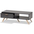 thumbnail image 4 of Baxton Studio Kelson Table Basse en Bois Fini Gris Foncé et Or, 4 of 11