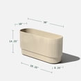 thumbnail image 3 of Veradek Demi Series 30" Long Plastic-Stone Planter - Sand 2 Pack, 3 of 11