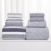 Towels for Bathroom,Bathroom Towel Rack,8Pc Towel Bath Towel Set Velvet Spun Highly Absorbent Soft Bath Towel Suitable for Bathroom Spa Gym,Bathroom Towel Set,Bathroom Towel Set,Bath Towels Set