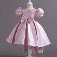 thumbnail image 4 of HXWCHs Robe de Princesse Élégante en Satin Dos Nu Robe de Concours pour Filles Performance sur Scène et Rose 4-5 Ans, 4 of 5