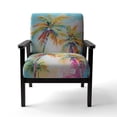 thumbnail image 4 of Designart "Pop Art Palm Trees III" Multi-Color Floral Upholstered Accent Chair - Traditional Arm Chair For Living Room, 4 of 7