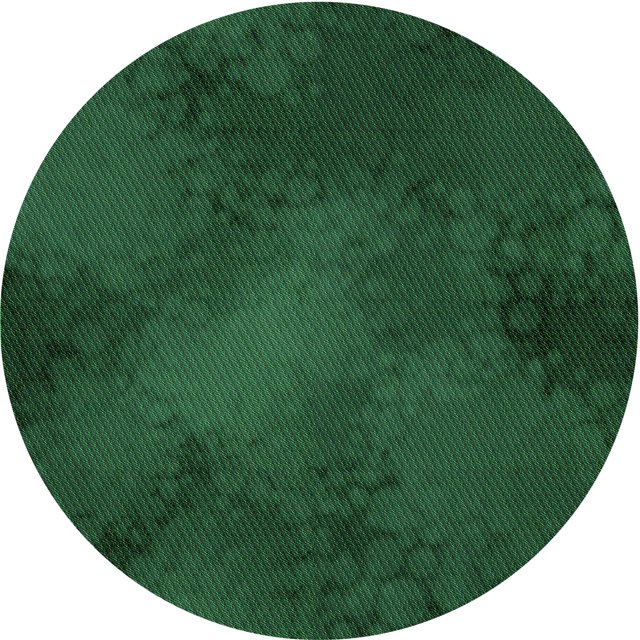Ahgly Tapis Rond Lavable en Machine Intérieur Transitionnel Vert Forêt Foncé, 6 Pieds Rond