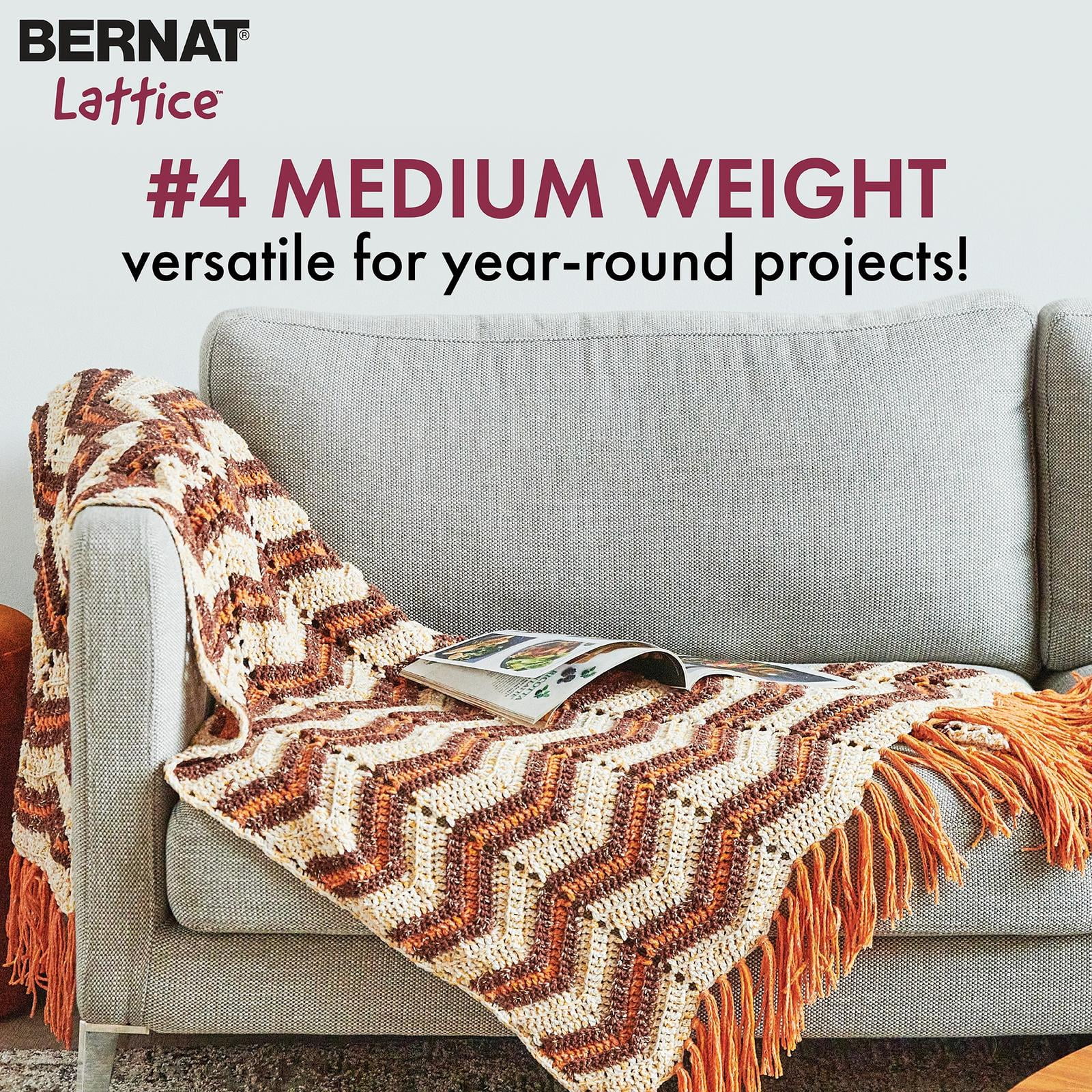 Bernat® Lattice™ #4 Worsted (Medium) Blend fil, 7.8oz/220g 389 Yards